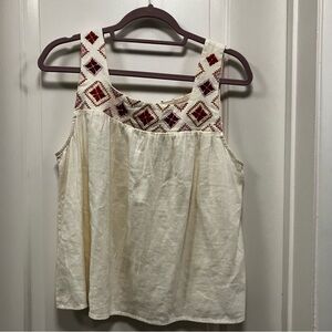 New with Tags Madewell Island tank cream
Colored, embroidered sz L